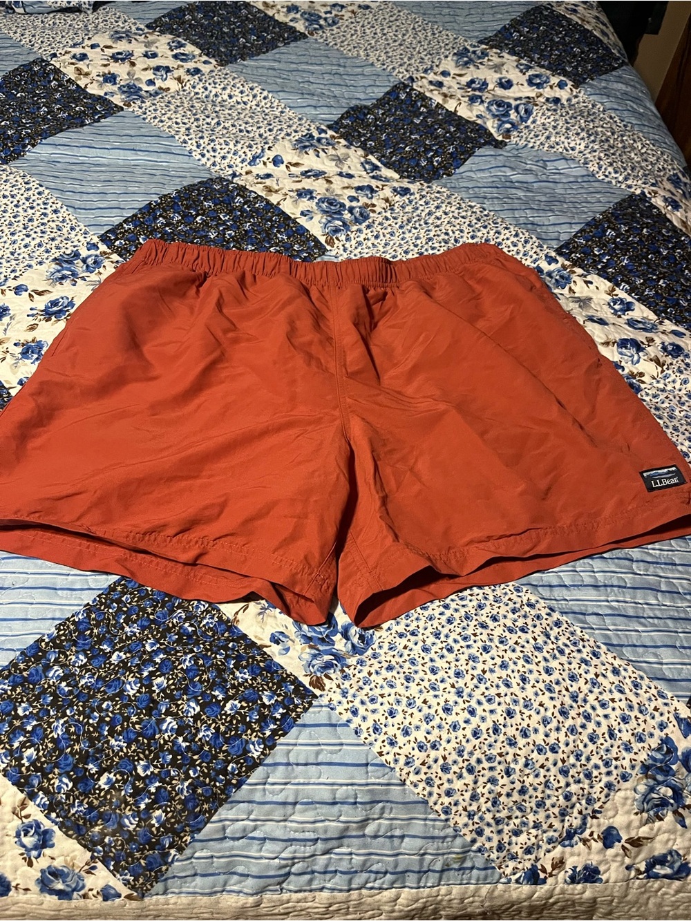 L.L. Bean Men’s XXL Red Swim Trunks
